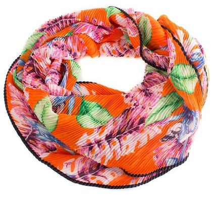 Яркий женский крепдешиновый шарф ETERNO ES0107-5-11, Оранжевый