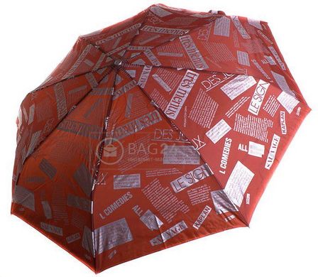 Автоматична червона жіноча парасолька ТРИ СЛОНА WL34052-12, Червоний