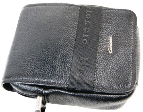 Небольшая мужская кожаная сумка, планшетка через плечо Giorgio Ferretti черная