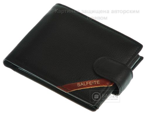 Добротний гаманець з натуральної шкіри SALFEITE 13612, Чорний