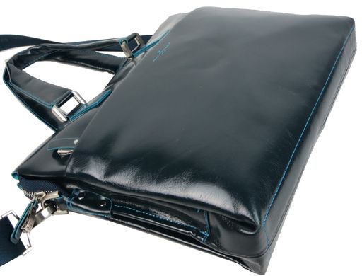 Мужская кожаная сумка портфель Dor. Flinger синяя DF3454624
