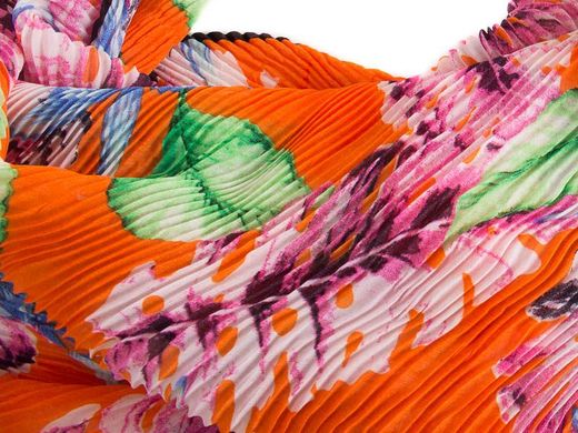 Яскравий жіночий крепдешиновий шарф ETERNO ES0107-5-11, Помаранчевий