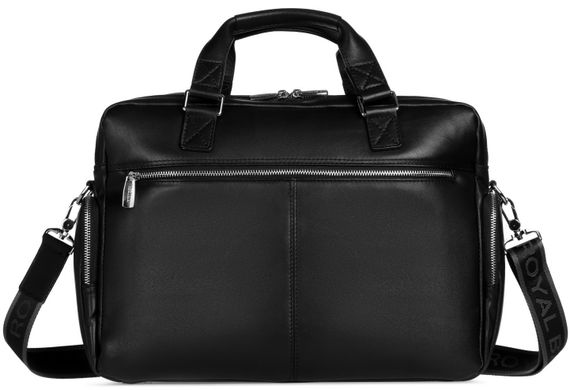 Большая вместительная кожаная сумка для командировок Royal Bag RB002A Черный