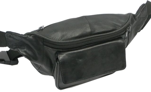 Поясная сумка из кожи Cavaldi 902-353 black, черная