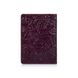 Оригінальна фіолетова дизайнерська шкіряна обкладинка для паспорта ручної роботи