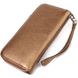 Неповторний гаманець з відливом для жінок з натуральної шкіри CANPELLINI 21614 Коричневий