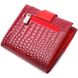 Оригинальный женский бумажник из натуральной фактурной кожи KARYA 20949 Красный