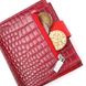 Оригинальный женский бумажник из натуральной фактурной кожи KARYA 20949 Красный
