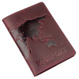 Обложка на паспорт Shvigel 13955 кожаная матовая Сливовая фото