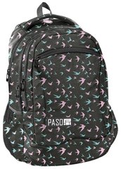 Жіночий рюкзак з ластівками 25L Paso, Польща PPJS19-2808 чорний