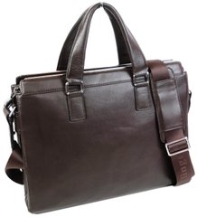 Чоловіча сумка, портфель із натуральної шкіри Dor. Flinger коричнева
