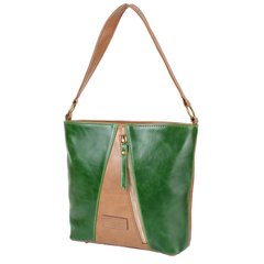 Жіноча сумка з якісного шкірозамінника LASKARA (Ласкарєв) LK10204-green-taupe Коричневий