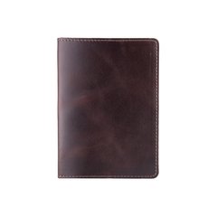 Кожаная обложка для паспорта коричневого цвета
