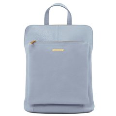 Рюкзак-сумка женская кожаная (Италия) Tuscany TL141682 (Светло-голубой)