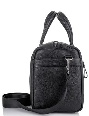 Дорожная кожаная сумка прочная тревел бег черная Tiding Bag SM8-014A Черный