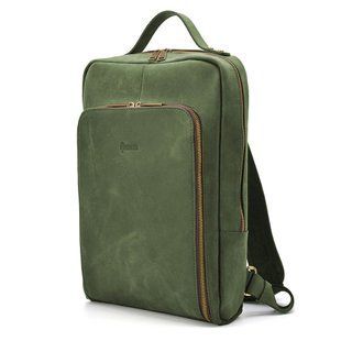 Шкіряний рюкзак для ноутбука 14" RE-1239-4lx TARWA crazy horse Зелений