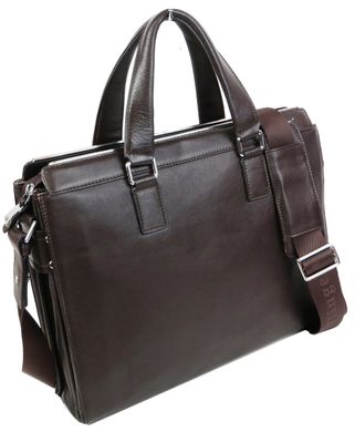 Чоловіча сумка, портфель із натуральної шкіри Dor. Flinger коричнева