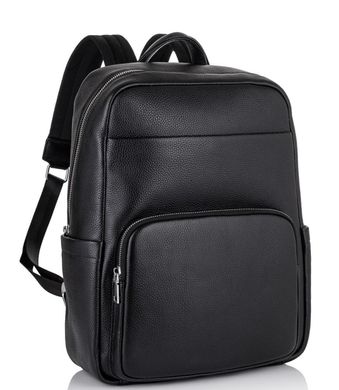 Чоловічий шкіряний рюкзак для ноутбука чорний Tiding Bag NM18-003A Чорний