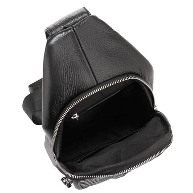 Мужской слинг на одно плечо фактурный Tiding Bag A25F-6688A Черный