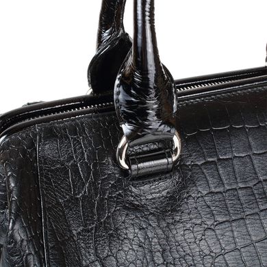 Женская кожаная сумка LASKARA (ЛАСКАРА) LK-DS264-croco-black Черный