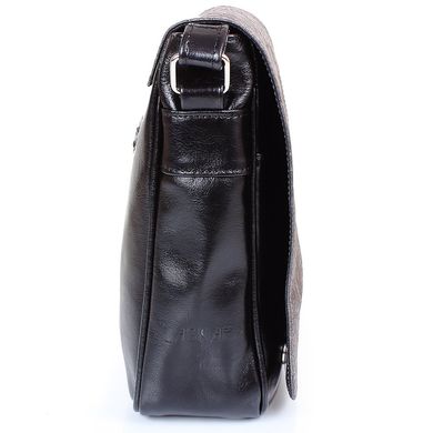 Женская кожаная сумка-почтальонка LASKARA (ЛАСКАРА) LK-DD223-black-grafite Черный