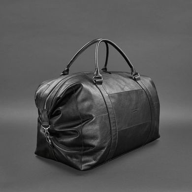 Натуральна шкіряна дорожня сумка чорна Blanknote BN-BAG-41-noir