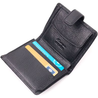 Цікавий гаманець для чоловіків з натуральної шкіри KARYA 21329 Чорний