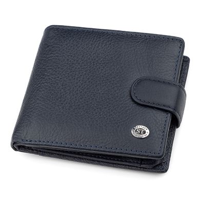 Чоловічий гаманець ST Leather 18346 (ST153) зручний Синій