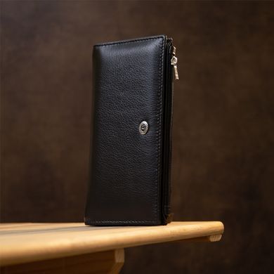 Практичный женский кожаный кошелек ST Leather 19378 Черный фото Практичный женский кожаный кошелек ST Leather 19378 Черный