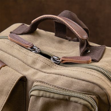 Рюкзак текстильный дорожный унисекс Vintage 20620 Оливковый