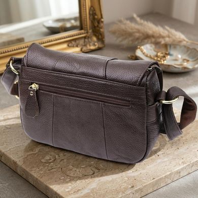 Сумка из натуральной кожи для стильных женщин Vintage 22973 Коричневый
