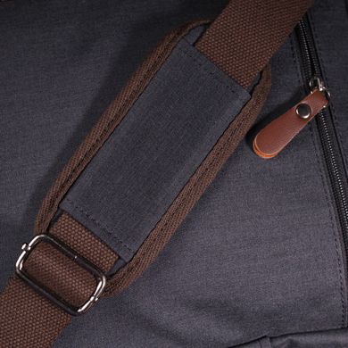 Вертикальна чоловіча сумка через плече текстильна 21261 Vintage Чорна