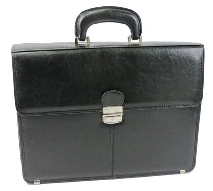 Чоловічий діловий портфель з еко шкіри JPB, TE-29 чорний