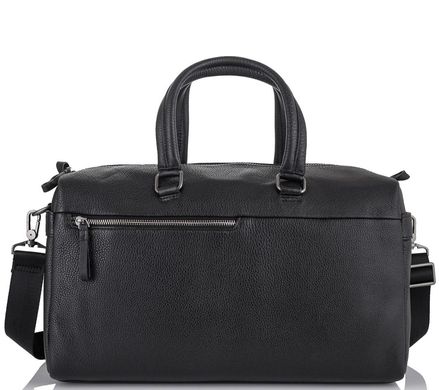 Дорожная кожаная сумка прочная тревел бег черная Tiding Bag SM8-014A Черный