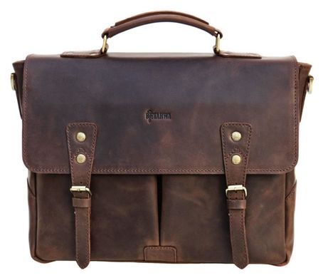 Деловой мужской портфель из натуральной кожи RС-3960-4lx TARWA Коричневый