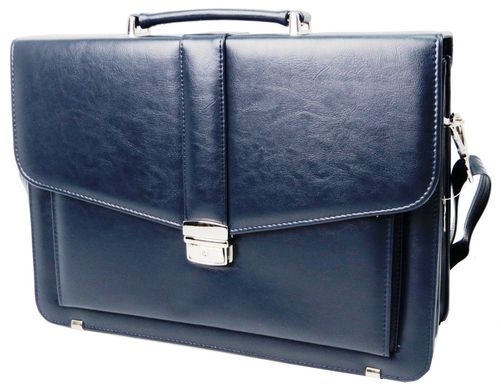 Классический мужской портфель из эко кожи AMO SST11 синий