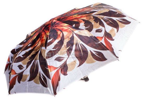 Женский автоматический зонт с узорами листьев AIRTON Z3944-5, Коричневый