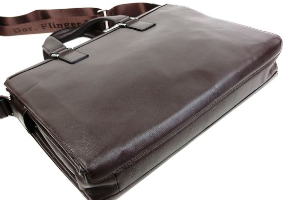 Мужская сумка, портфель из натуральной кожи Dor. Flinger коричневая