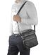 Мужская кожаная сумка через плечо мессенджер Tiding Bag NM23-2306A Черный