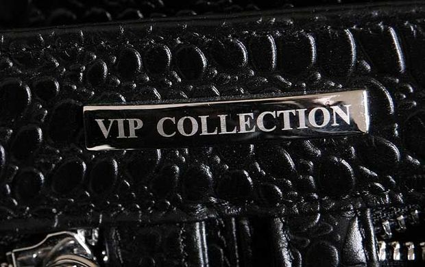 Стильная сумка для ноутбука из кожи Vip Collection Украина 50104A croc, Черный