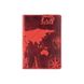Красная дизайнерская кожаная обложка для паспорта с отделением для карт, коллекция "7 wonders of the world"