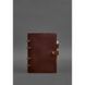 Натуральный кожаный блокнот с датированным блоком (Софт-бук) 9.1 бордовый Crazy Horse Blanknote BN-SB-9-1-vin-kr