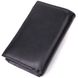 Шкіряний жіночий гаманець у три додавання ST Leather 22488 Чорний