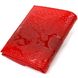 Лакований гаманець для жінок середнього розміру з натуральної шкіри з тисненням під рептилію CANPELLINI 21816 Червоний