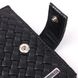 Плетенный мужской кошелек из натуральной кожи KARYA 21200 Черный