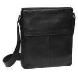 Мужская кожаная сумка на плечо Borsa Leather K18168-black фото