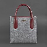 Сумка - кроссбоді Blackwood (фетр, виноград) сіро-бордова Blanknote BN-BAG-28-felt-vin