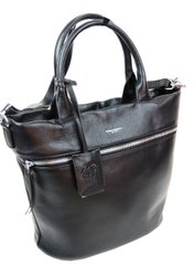 Женская кожаная сумка на двух ручках Giorgio Ferretti черная