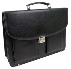 Чоловічий діловий портфель з еко шкіри Exclusive 722900 чорний