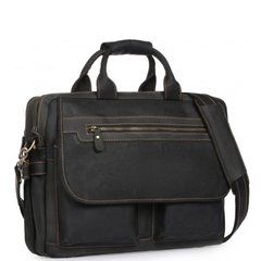 Сумка-портфель мужская кожаная для поездок Tiding Bag t29523A-5 Черный